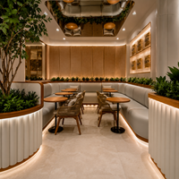 Meubles de salon de bureau personnalisés, ensemble de tables en bois massif, fauteuils en rotin tressé à la main pour restaurant, café, boulangerie