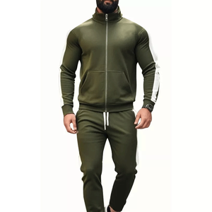 Survêtement athlétique haute Performance haut à glissière et bas de jogging tenue de survêtement 2 pièces pour hommes - Product Image 3