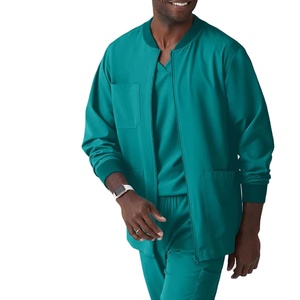 Chaqueta Sanitaria para Hombre, Manga Larga, Uniforme de Hospital, Tela Ligera y Transpirable, Ropa de Trabajo Médica y de Enfermería, OEM ODM - Product Image 1