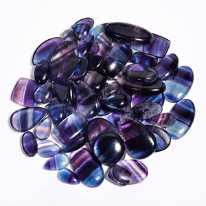 Belle pierre précieuse en vrac de Fluorite naturelle mélange en gros forme et taille Cabochon Fluorite pierre précieuse en vrac pour la fabrication de bijoux - Product Image 5