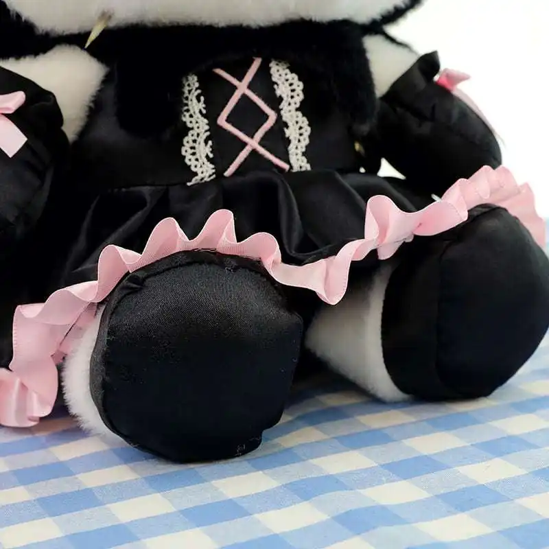 Creative New Uniform Kawaii My Melody Plush Toy Wearing Black Dress Kuromi Doll For Girl And Kids Amazing Gifts