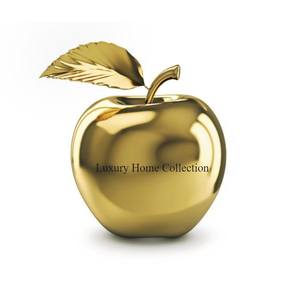 Moderno aluminio fundido de alto grado chapado en oro Apple diseñador moderno aspecto elegante mesa de cocina esculturas decorativas de acento - Product Image 5
