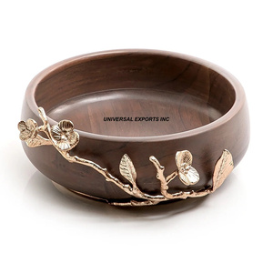 Bol à chocolat décoratif martelé, finition personnalisée, fait main, élégant et classique, en bois - Product Image 5