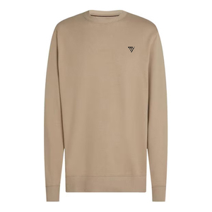 Sudadera lisa de gran tamaño con hombros caídos, sudadera de cuello redondo, sudadera informal de uso diario para hombres - Product Image 1