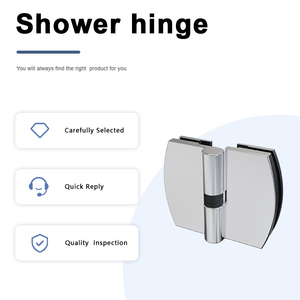 Hydrorelax Polished Chrome <strong>Round</strong> Edge 90 Degree Stainless Steel Zinc Alloy Glass Door <strong>Hinge</strong> for Shower Enclosure - Product Image 4