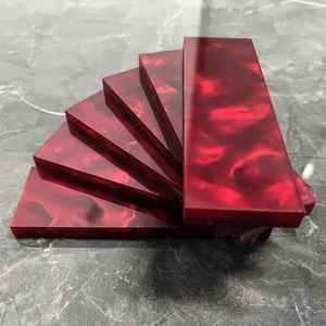 ด้ามมีดเรซิ่นทำมือ ทนทาน ขัดเงา ดีไซน์หรูหราทันสมัย ปลอดภัยสำหรับเครื่องล้างจาน เหมาะสำหรับงานทำมีดแบบกำหนดเอง งานฝีมือ DIY - Product Image 1