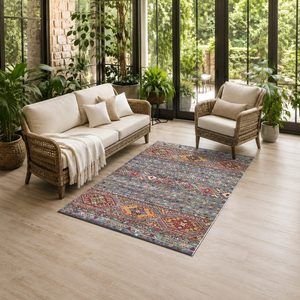 <b>RUGS</b> DEPOT LXDP-0880 Wholesale Terracotta Gold Modern Vintage Digital Printed Machine Washable Chenille Area <b>Rug</b> <b>Non</b> <b>Slip</b> - Product Image 6