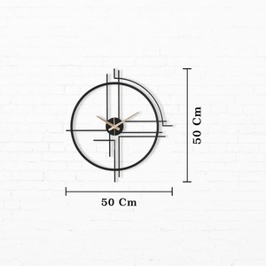 Horloge murale élégante en métal aiguille mouvement mécanique noir Design moderne pour chambre salon bureau cuisine décoration - Product Image 6