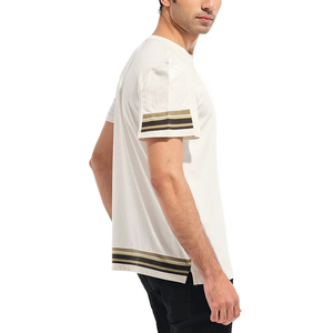 Verano alta calidad serigrafiado logo High Street All Cotton camiseta moda suelta algodón personalizado hombres camiseta - Product Image 2