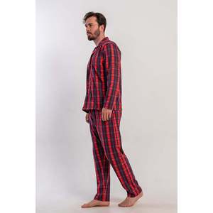 Conjunto de Pijama para Hombre CEPLI ERKEK P.SUPREM, Camisa con Cuello y Botones, Manga Larga - Color Borgoña - Product Image 3