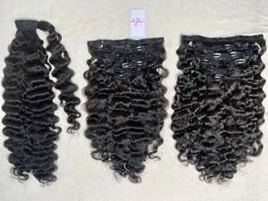 Extensions de cheveux invisibles personnalisées, cheveux vierges vietnamiens, 100% non traités, cuticules alignées, double trame machine, sans - Product Image 5