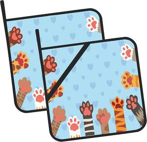 Hot Pads for Kitchen With Hanging Loop, Happy Holiday Plaid Backdrop <b>Pot</b> Holder Oven Hot Pad Washable Potholders for <b>Cooking</b> OEM - Product Image 1