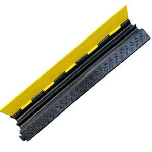 Aiko giallo nero protezione del cavo in gomma con alta visibilità altezza 20mm-120mm 500mm-1000mm/lunghezza del marciapiede personalizzabile - Product Image 1