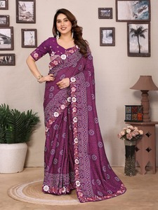 Saree en soie de créateur élégant de haute qualité avec chemisier pour le mariage et la fête aux meilleurs prix de l'Inde - Product Image 4
