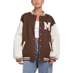 Chaqueta universitaria de béisbol de manga larga de moda de alta calidad, chaquetas Varsity Letterman para mujeres de Pakistán - Product Image 1