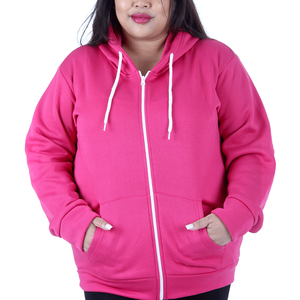 Women's Hot Selling Casual Pink Zipper Hoodie Breathable Cotton Fleece <b>Pullover</b> Hoodie Streetwear <b>Jumper</b> Top For Women - Product Image 1