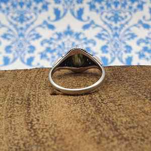 Bague unie artisanale Bague en argent 925 Labradorite Gemstone Bague artisanale en argent artisanal fait à la main - Product Image 4