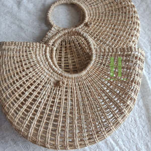 กระเป๋าสานมือธรรมชาติน้ำผักตบชวากระเป๋าถือผักตบชวากระเป๋าชายหาดฤดูร้อนจาก hnh หัตถกรรมเวียดนาม - Product Image 6