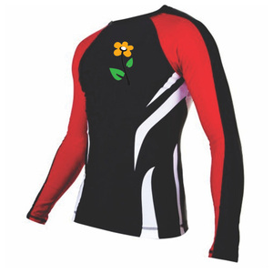 Rashguard de Manga Larga Personalizado para MMA y BJJ, Ropa Deportiva de Spandex/Nailon para Adultos, Impresión de Logotipo en Serigrafía, Protección UV para Natación - Product Image 1