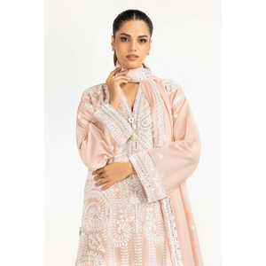 Ensemble de vêtements en coton brodé pour femmes, couleur pêche, 3 pièces, pour l'été - Product Image 4