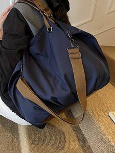 Cross-Border Retro Fashion Work Trendy Oxford Polyester <b>Large</b>-Capacity <b>Shoulder</b> Crossbody Student Portable Tote <b>Bag</b> - Product Image 2