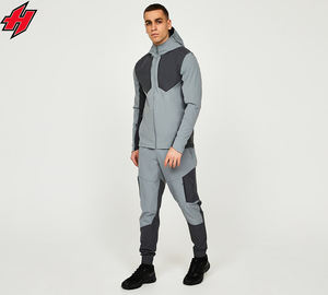 Conjunto de chándal cortavientos de dos piezas con bloque de Color de nueva tendencia, conjuntos de prendas de vestir para hombre, chaqueta cortavientos de nailon, conjuntos de chándal para correr - Product Image 1