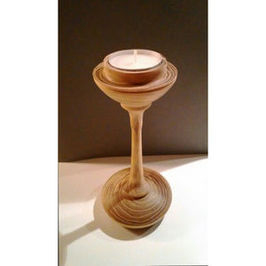 Chandelier en bois décoratif pour la maison, bougeoir en bois naturel de qualité supérieure à prix compétitif - Product Image 1