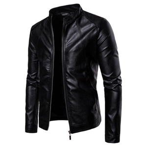 Men Genuine <b>Leather</b> <b>Jacket</b> Casual Winter Wear Vintage Motorcycle Design Zipper Pockets Warm Inner Lining <b>Leather</b> <b>Jacket</b> - Product Image 1