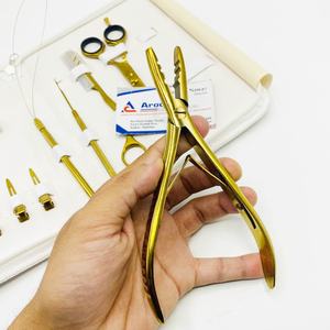 Aroosh Corp Plasma Gold Kit d'outils d'extension de cheveux professionnels en acier inoxydable de qualité chirurgicale AC-HT-079 comprend une extension de cheveux - Product Image 4