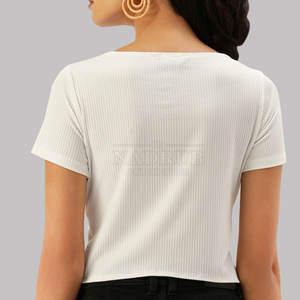 Nouveau stock vente en ligne meilleur t-shirt haut court design nouveau dernier style pas cher t-shirt haut court - Product Image 2