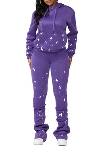 Chándal de mujer transpirable personalizado de alta calidad 100% algodón con logotipo personalizado OEM para niñas moda para invierno - Product Image 4