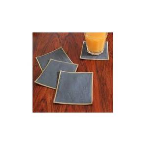 Posavasos de lino ecológico, tela de la mejor calidad, color gris, para el último diseño, tamaño personalizado - Product Image 1