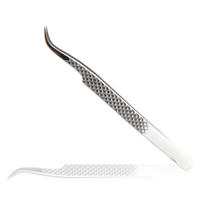 <b>Strong</b> Curved Diamond Tip Eyelash Extension Tweezer with Cardboard <b>Box</b> Packaging - Product Image 3
