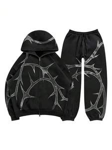 Factory Direct Supply Newest Style Men Printed Stacked Tracksuit Top Quality Customized Color Men Graphic Sweat <b>Suit</b> - Product Image 2