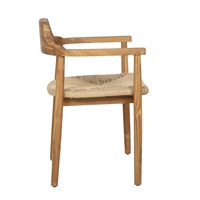 Chaises de salle à manger modernes décoratives en bois et osier pour la maison, le bar, la cuisine, l'entrepôt, l'école, la salle de bain - Emballage privé disponible