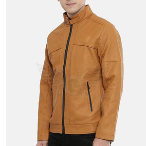 Veste en cuir à fermeture éclair de style nouveau Veste en cuir à la mode de haute qualité à prix abordable pour hommes - Product Image 2
