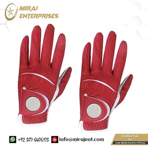 All Weather Grip Navy Khaki Red Small Medium Large XL Venta al por mayor Envío de la gota Pu Leather Soft Mens Guantes de golf Cabretta - Product Image 5