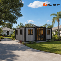 BlocNEST Maison Conteneur Extensible Kit de Maison Modulaire Préfabriquée en Acier pour Résidence Familiale, Camping et Vacances