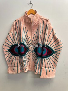 Wholesale Suzani Floral Embroidery Two Side Pockets Quilted Velvet Boho Hippie Quick Dry Handmade Short Jacket Winter Spring - Product Image 4