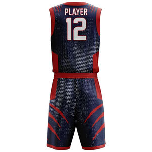 Ensembles d'uniformes d'été respirants de vêtements de basket-ball unisexes fabriqués en usine avec les dernières techniques imprimées de style prix raisonnables - Product Image 3