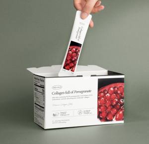 คอลลาเจนทับทิมรสผลไม้ทรานส์ไขมันฟรีบำรุงผิวเจลลี่แท่งอาหารเพื่อสุขภาพ - Product Image 1