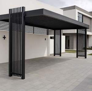 Pergola de jardin moderne en fer 3x3x2.4M, abri solaire extérieur, auvent rétractable, pavillon pour parc, abri de voiture, tente, mobilier d'extérieur - Product Image 2