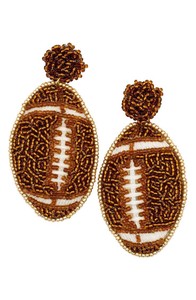 Pendientes Huggie de fútbol con cuentas rosas clásicas para mujer, joyería de semillas hecha a mano de Nuevo Día, accesorio de moda para el día del juego de la India - Product Image 5