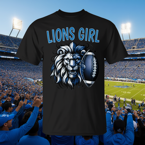 เสื้อยืดวันแข่งขันฟุตบอลหญิง เสื้อยืดโปรโมชั่นสำหรับแฟนกีฬาไลออนส์สำหรับเด็กผู้หญิง - Product Image 3