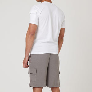 2025 coton respirant été nouveaux hommes marque vêtements décontracté Shorts ensembles à manches courtes t-shirt couleur unie - Product Image 6