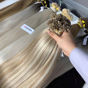 Extensions de cheveux humains vierges de haute qualité, 100g, 28 pouces, ondulation naturelle, pointe plate, couleur marron, prix de gros, magnifiques couleurs - Product Image 2