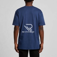 T-shirt à manches courtes surdimensionné en jersey 100% coton pour homme, imprimé sur mesure, 200g, haute qualité, séchage rapide, respirant, RC FITNESS WEAR