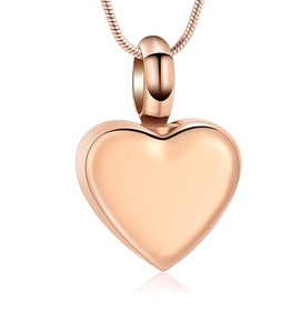 สร้อยคอทรงโกศรูปหัวใจสีโรสโกลด์ปรับแต่งได้สำหรับผู้หญิงผู้ชายเครื่องประดับสำหรับเผาศพ - Product Image 2