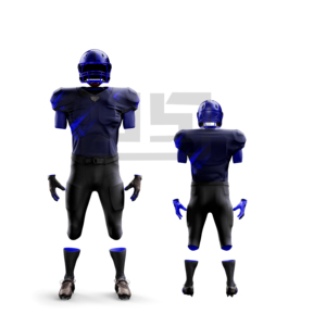 Ensemble de maillot et pantalon de football américain à impression numérique, 100% polyester, tissu léger, séchage rapide, fermeture à boutons pour le sport - Product Image 6