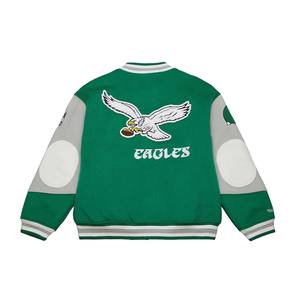 Unisexe pour Philadelphie pour Eagles pour Mitchell Ness pour Kelly Green Varsity Team Full-Snap Jacket Vintage Style Winter Jacket - Product Image 3